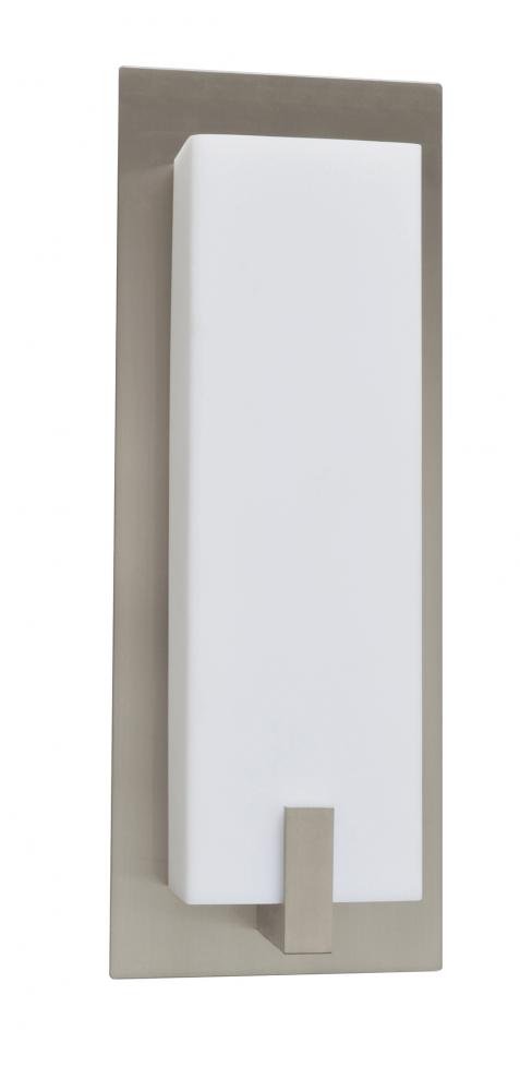 Sinclair 10'' LED Sconce-Satin Nickel-White Acrylic Shade
