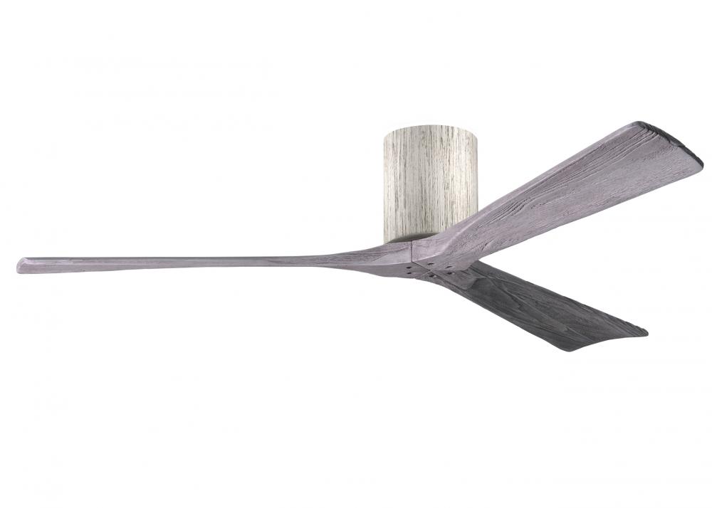 Irene-3H - Three Blade Flush Mount Paddle Fan - 60" - Barn Wood Finish - Barn Wood Tone Blades