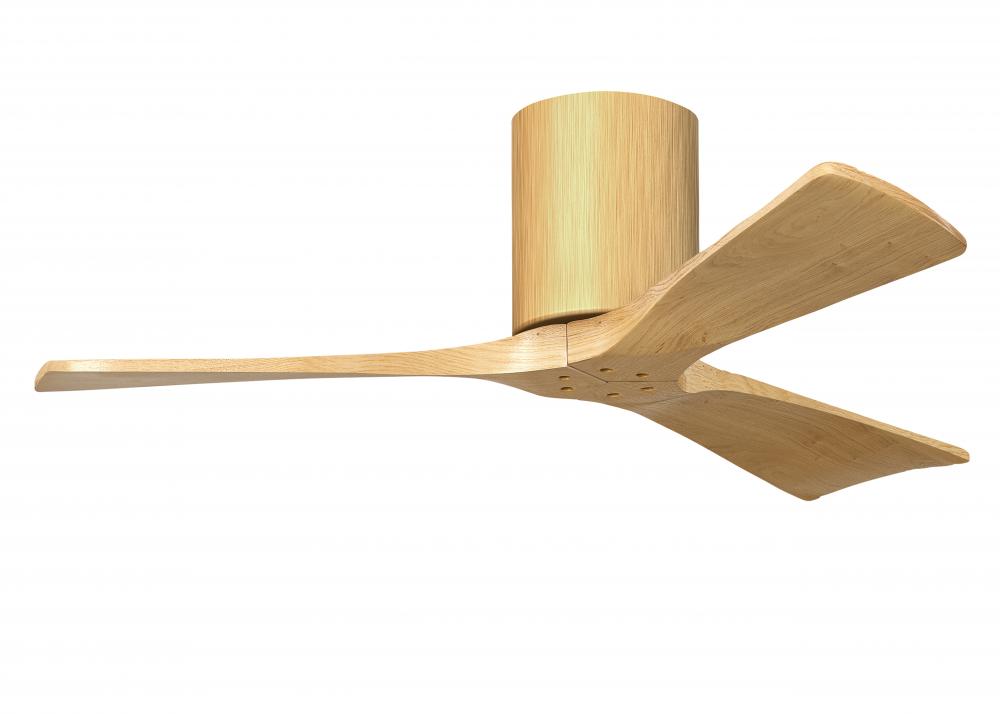 Irene-3H-Three Blade Flush Mount Paddle Fan-42"-Light Maple Tone Finish-Light Maple Tone Blades