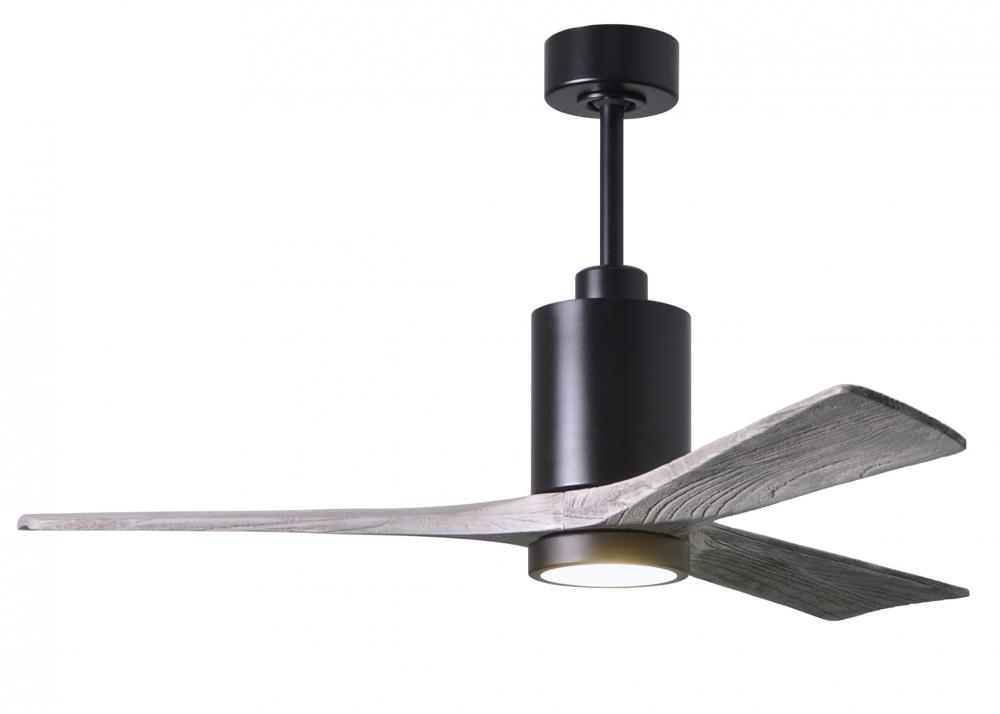 Patricia-3-52" Three Blade Ceiling Fan-5CCT Integrated LED-Matte Black Finish-Barn Wood Tone Bla