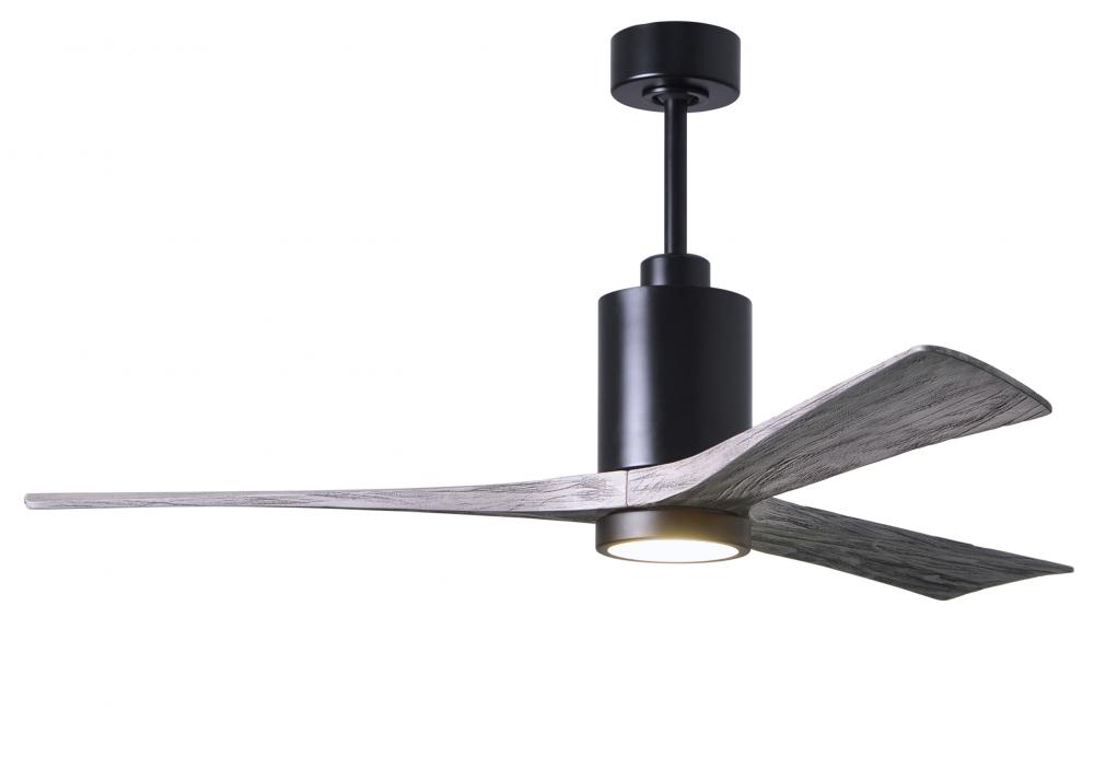 Patricia-3-60" Three Blade Ceiling Fan-5CCT Integrated LED-Matte Black Finish-Barn Wood Tone Bla
