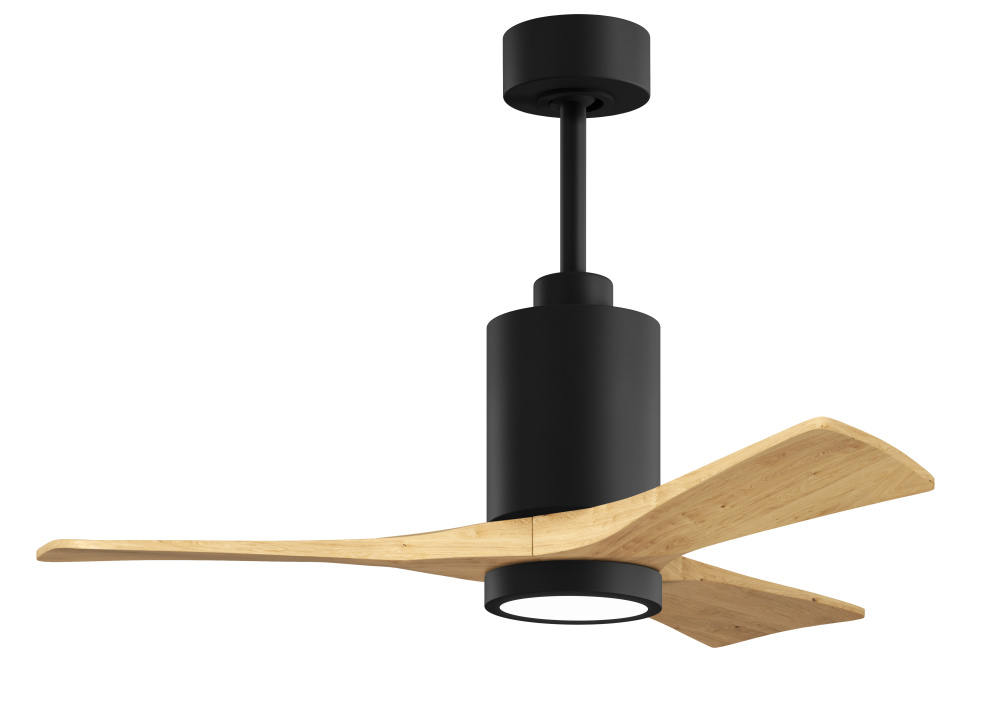 Patricia-3-42" Three Blade Ceiling Fan-5CCT Integrated LED-Matte Black Finish