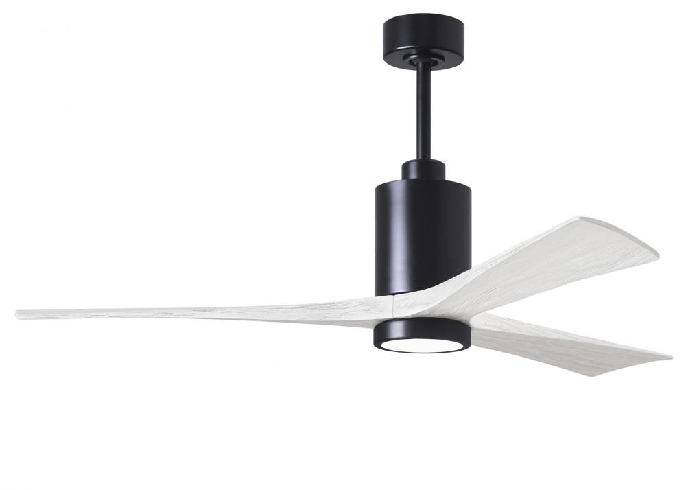 Patricia-3-60" Three Blade Ceiling Fan-5CCT Integrated LED-Matte Black Finish-Matte White Blades
