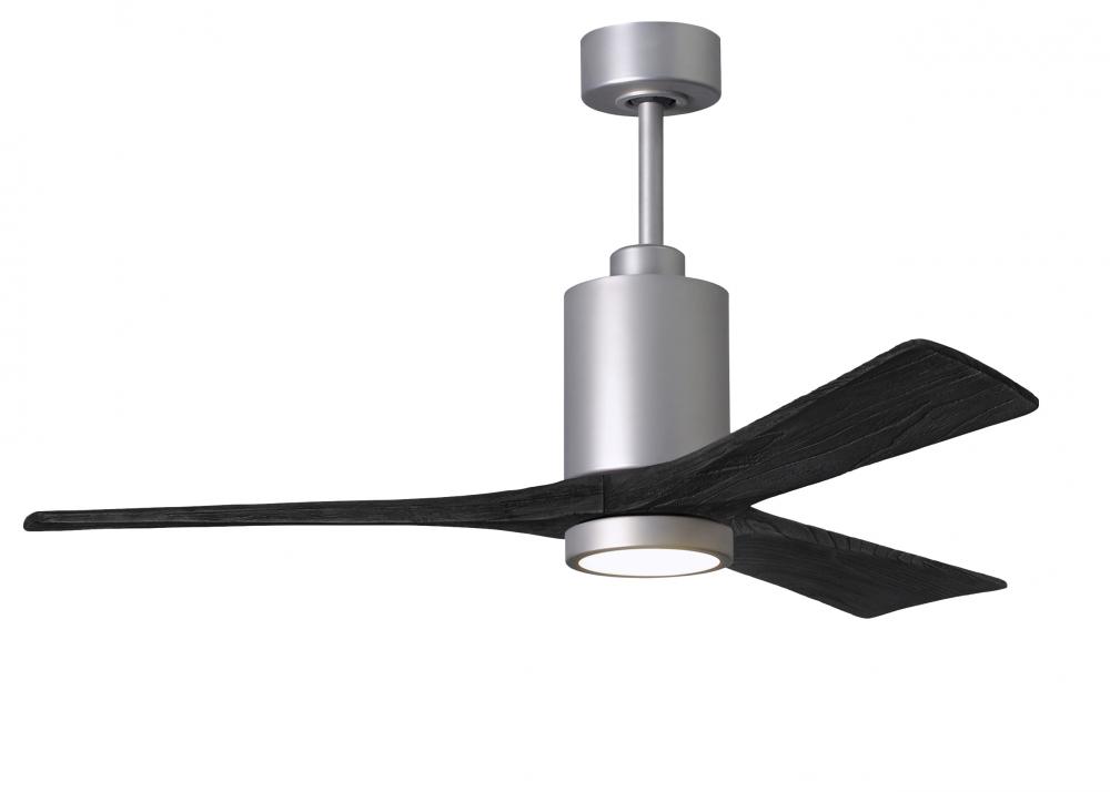 Patricia-3-52" Three Blade Ceiling Fan-5CCT Integrated LED-Brushed Nickel Finish-Matte Black Bla