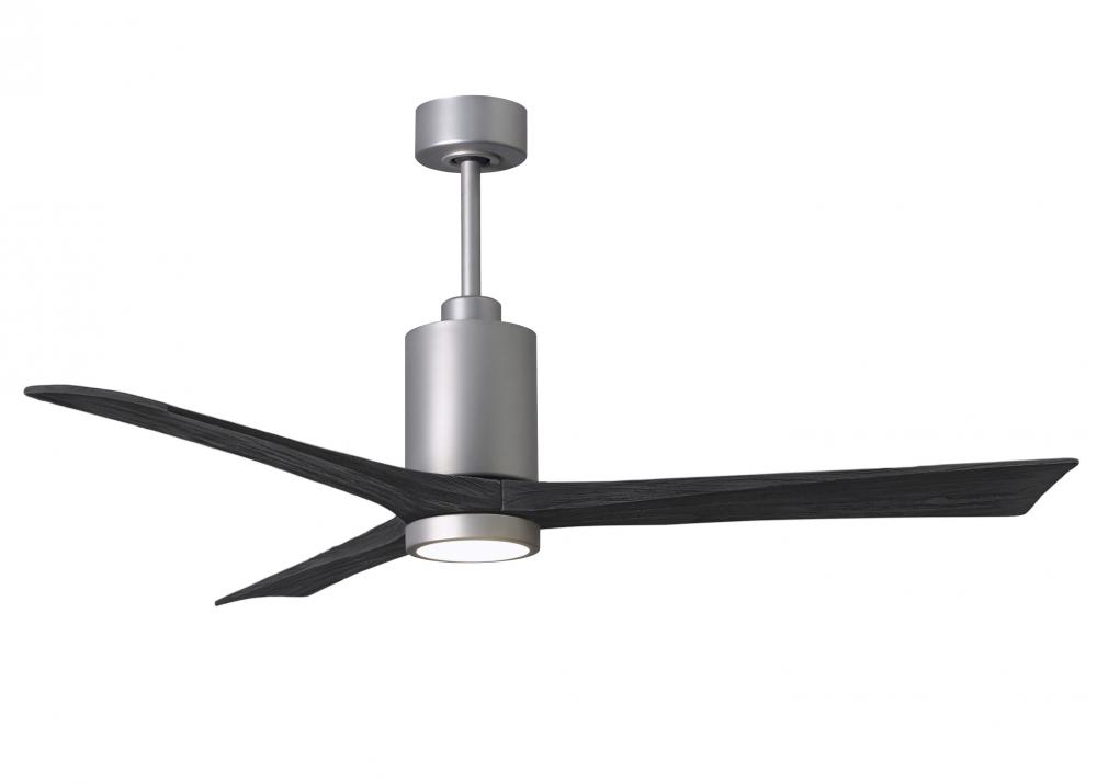 Patricia-3-60" Three Blade Ceiling Fan-5CCT Integrated LED-Brushed Nickel Finish-Matte Black Bla