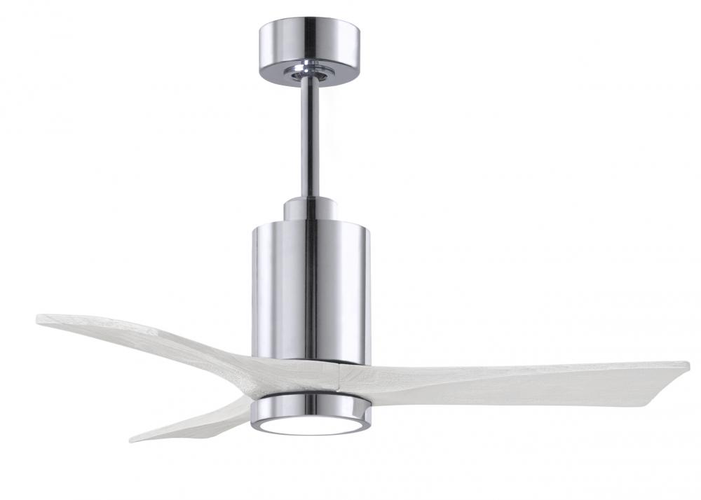 Patricia-3-42" Three Blade Ceiling Fan-5CCT Integrated LED-Polished Chrome Finish