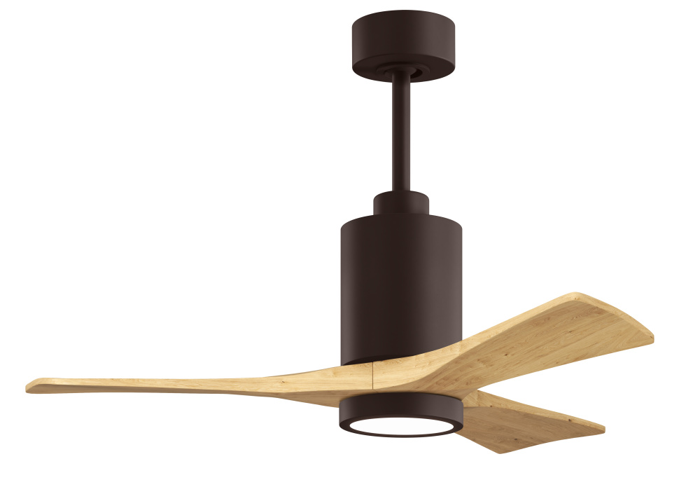 Patricia-3-42" Three Blade Ceiling Fan-5CCT Integrated LED-Textured Bronze Finish