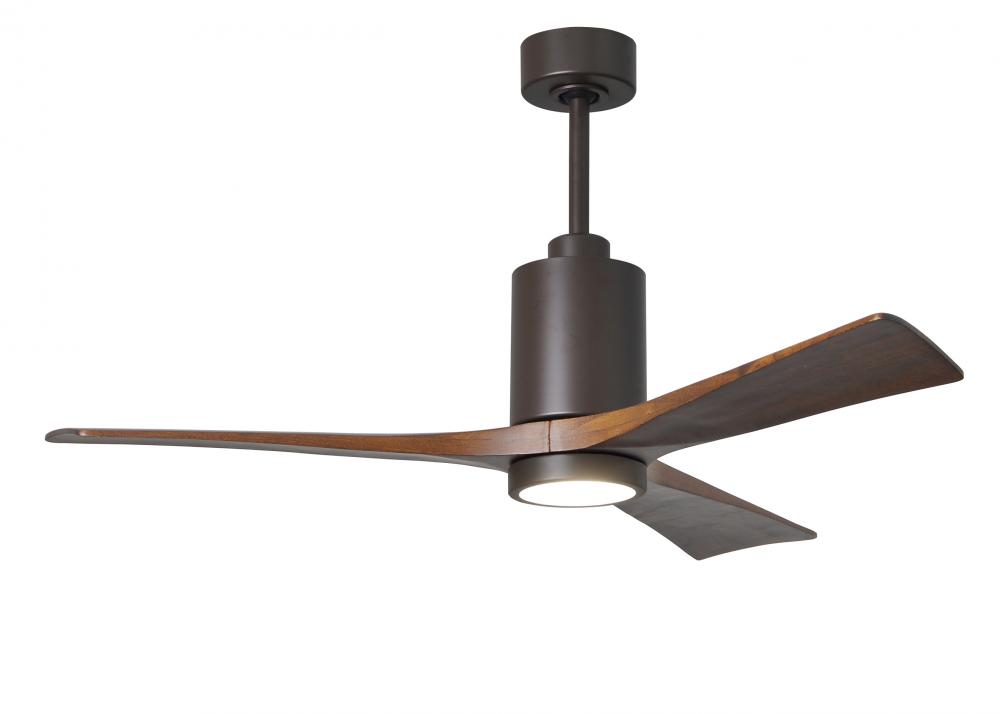 Patricia-3-52" Three Blade Ceiling Fan-5CCT Integrated LED-Textured Bronze Finish