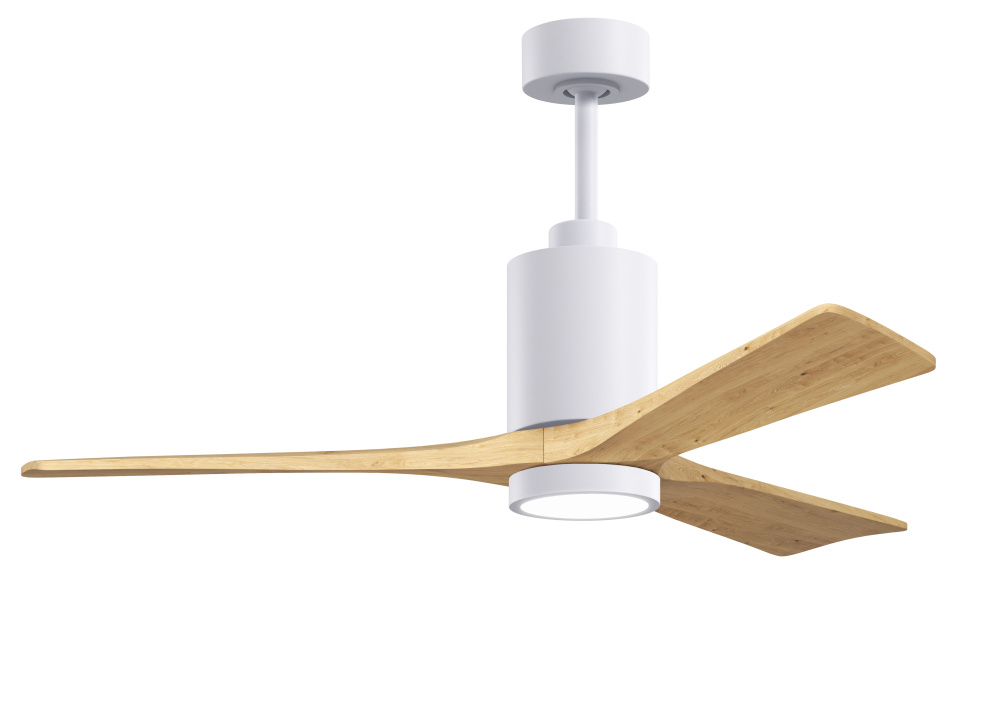 Patricia-3-52" Three Blade Ceiling Fan-5CCT Integrated LED-Gloss White Finish