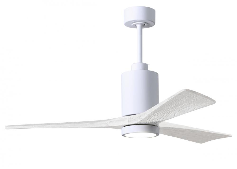 Patricia-3-52" Three Blade Ceiling Fan-5CCT Integrated LED-Gloss White Finish-Matte White Blades