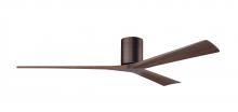 Matthews Fan Company IR3H-BB-WA-72 - Irene-3H - Three Blade Flush Mount Paddle Fan - 72" - Brushed Bronze Finish - Walnut Tone Blades