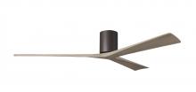 Matthews Fan Company IR3H-TB-GA-72 - Irene-3H - Three Blade Flush Mount Paddle Fan - 72" - Textured Bronze Finish - Gray Ash Tone Bla