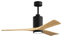Matthews Fan Company PA3-BK-LM-52 - Patricia-3-52" Three Blade Ceiling Fan-5CCT Integrated LED-Matte Black Finish