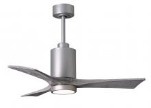 Matthews Fan Company PA3-BN-BW-42 - Patricia-3-42" Three Blade Ceiling Fan-5CCT Integrated LED-Brushed Nickel Finish