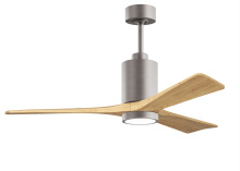 Matthews Fan Company PA3-BN-LM-52 - Patricia-3-52" Three Blade Ceiling Fan-5CCT Integrated LED-Brushed Nickel Finish