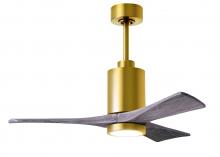 Matthews Fan Company PA3-BRBR-BW-42 - Patricia-3-42" Three Blade Ceiling Fan-5CCT Integrated LED-Brushed Brass Finish