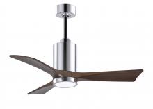 Matthews Fan Company PA3-CR-WA-42 - Patricia-3-42" Three Blade Ceiling Fan-5CCT Integrated LED-Polished Chrome Finish