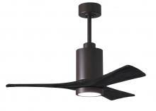 Matthews Fan Company PA3-TB-BK-42 - Patricia-3-42" Three Blade Ceiling Fan-5CCT Integrated LED-Textured Bronze Finish