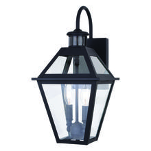 Vaxcel International T0597 - Nottingham Dualux 8.5-in. 2L Outdoor Motion Sensor Wall Light Textured Black