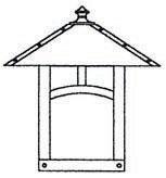 Arroyo Craftsman EW-16TM-RB - 16" evergreen flush wall mount with t-bar overlay