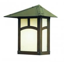 Arroyo Craftsman EW-7PFTN-RB - 7" evergreen flush wall mount with pine needle filigree