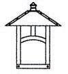 Arroyo Craftsman EW-9PFRM-RC - 9" evergreen flush wall mount with pine needle filigree
