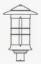 Arroyo Craftsman NP-14LF-S - 14" newport long body post mount fixture