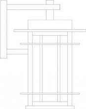Arroyo Craftsman OPB-7GW-RC - 7" oak park wall mount