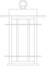 Arroyo Craftsman OPH-9OF-BK - 9" oak park pendant