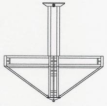 Arroyo Craftsman PCH-36WO-RC - 36" prairie inverted chandelier