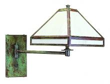 Arroyo Craftsman PSA-1OTN-BK - pasadena wall mount swing arm one light, oak tree filigree