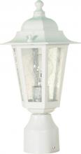 Nuvo 60/994 - Cornerstone; 1 Light; 14 in.; Post Lantern with Clear Seed Glass; White Finish