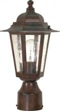 Nuvo 60/995 - Cornerstone; 1 Light; 14 in.; Post Lantern with Clear Seed Glass; Old Bronze Finish